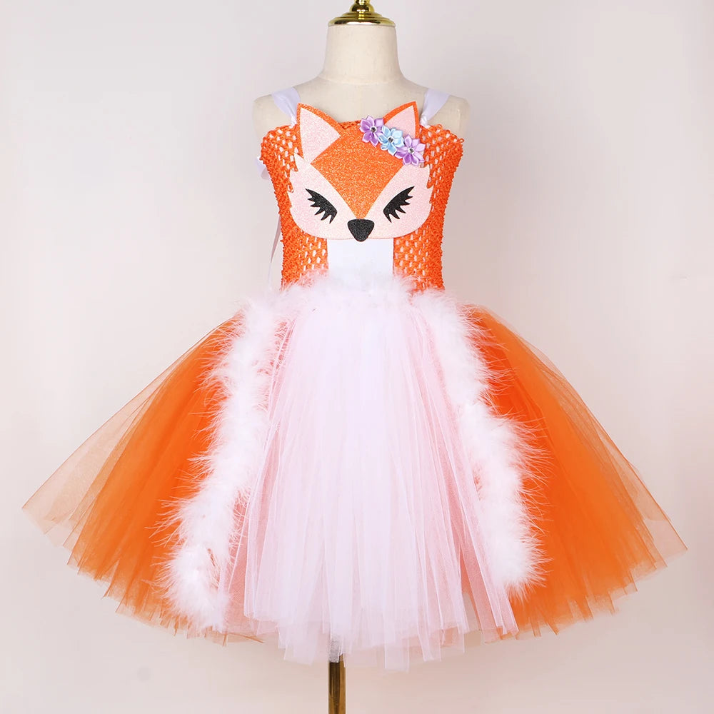 Fox Tutu Dress Costume Kids