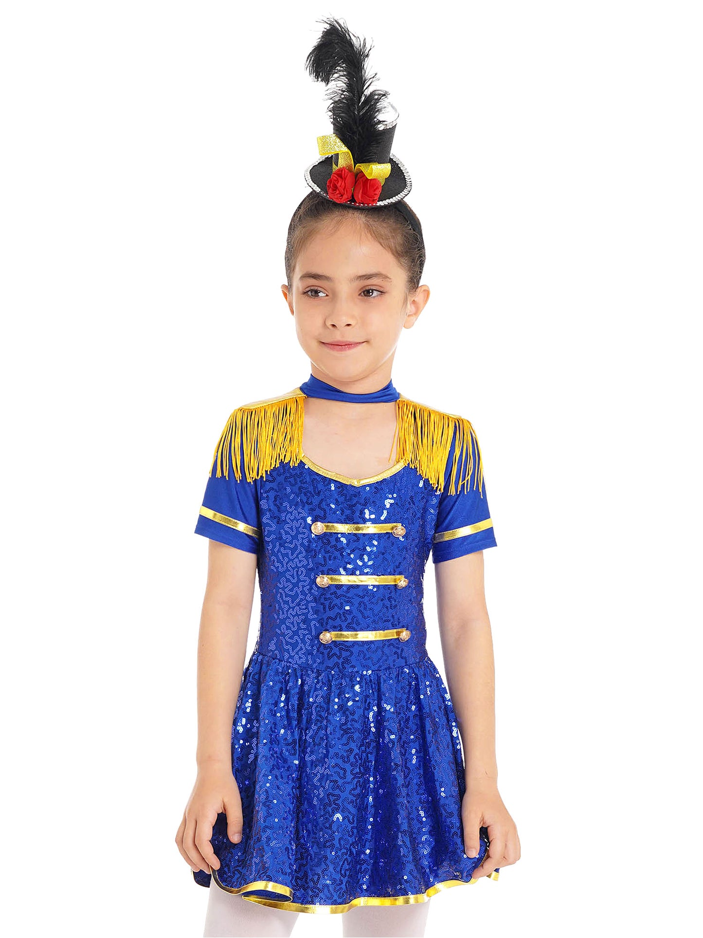 Ringmaster Circus Magician Costumes Sequen Kids