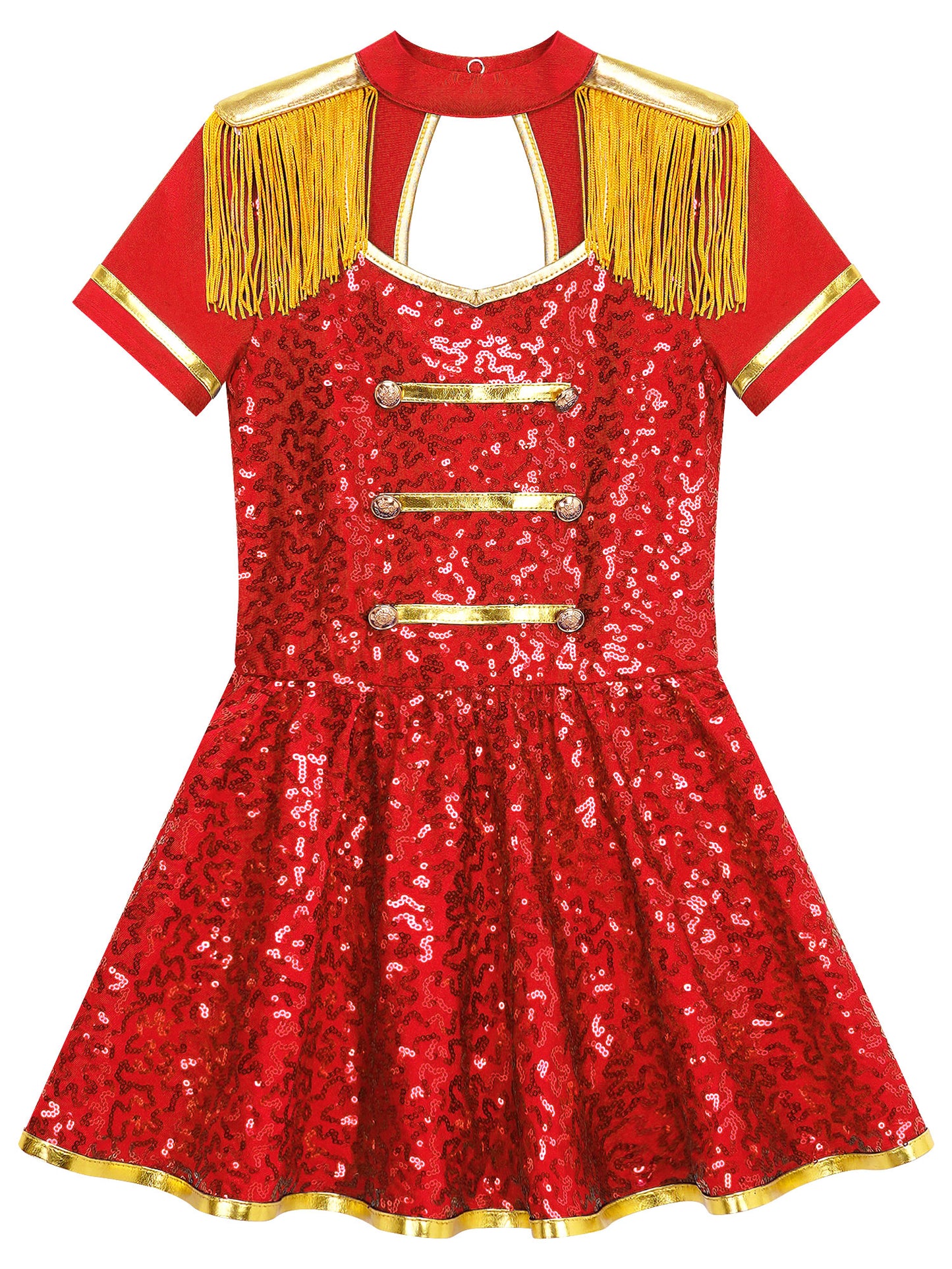 Ringmaster Circus Magician Costumes Sequen Kids