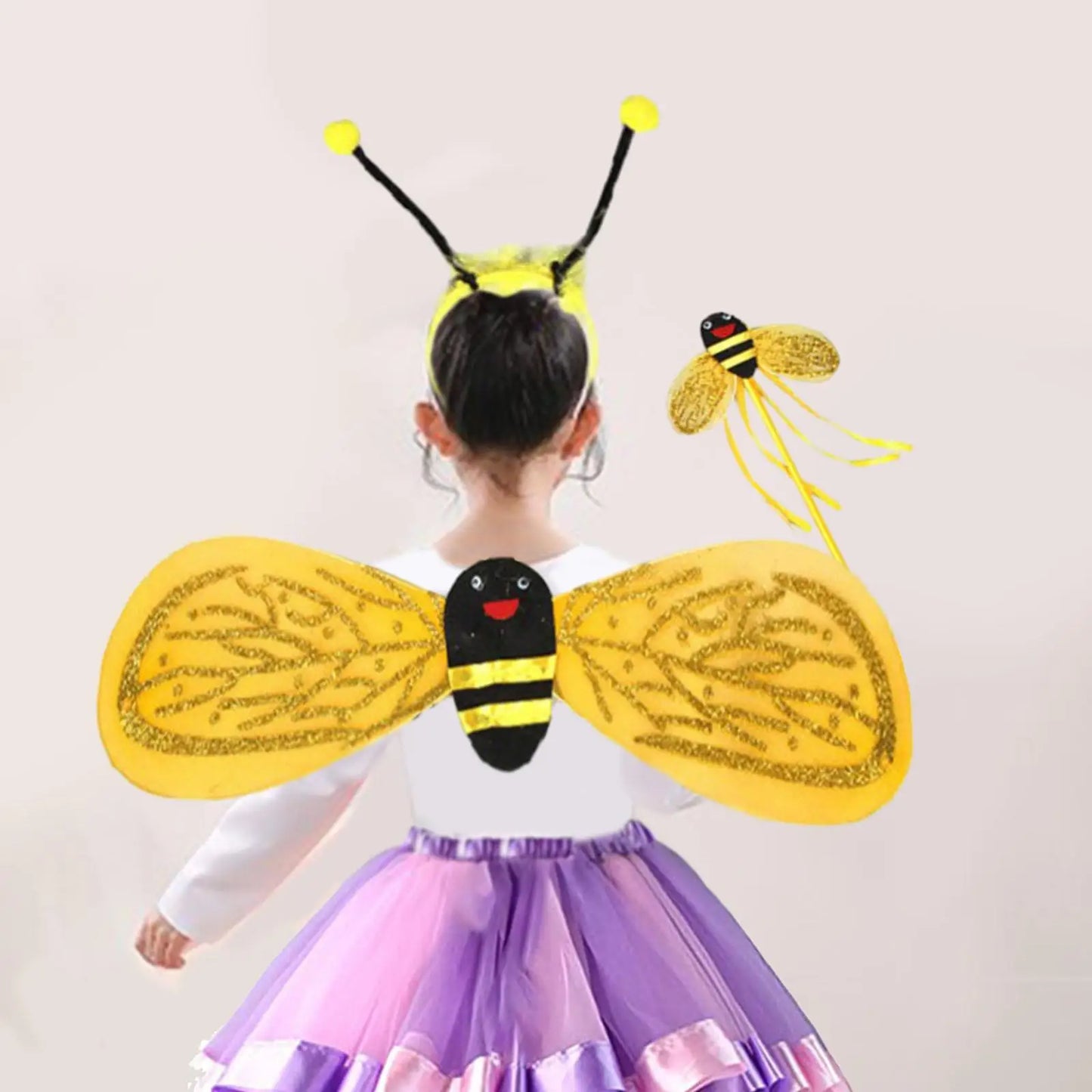 Bumble Bee Lady Bug Costume Kids Fairy Wings