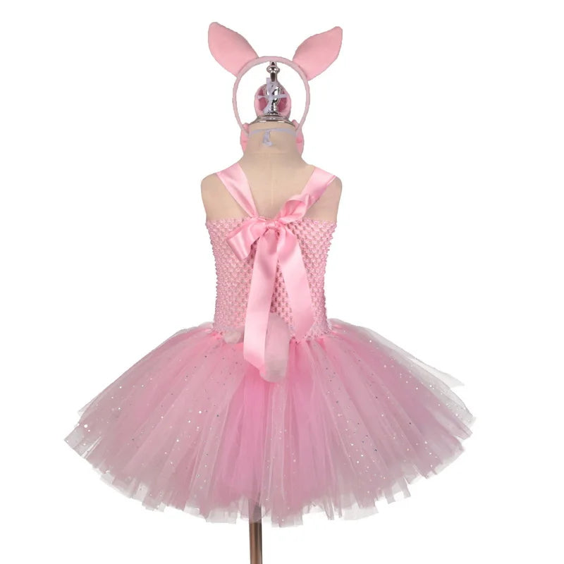 Piglet Tutu Costume Kids Bowtie