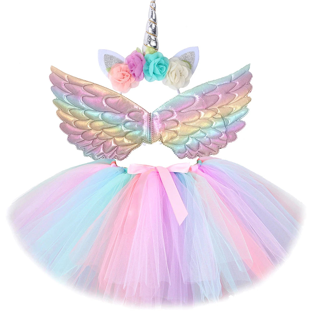 Unicorn Tutu Costume with Wings Kids