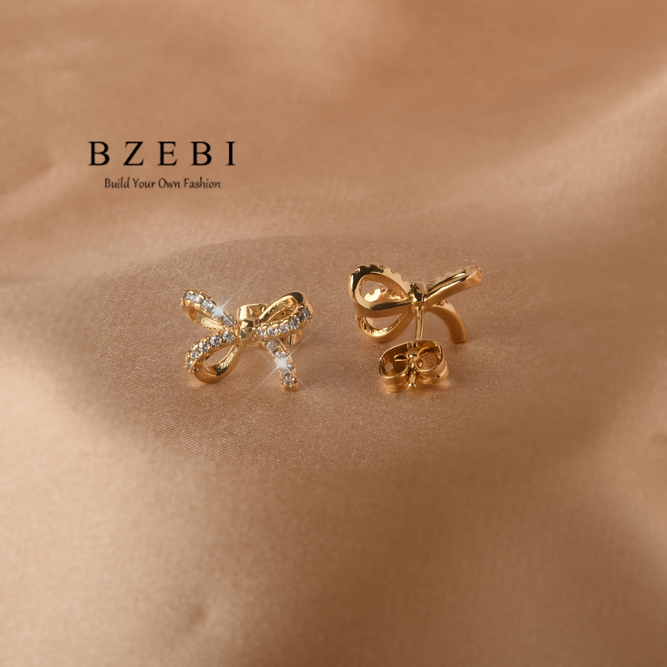 18K Gold Plated Bow knot Stud Earrings