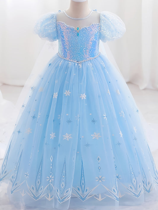 Princess Costume Dress Elsa Kids