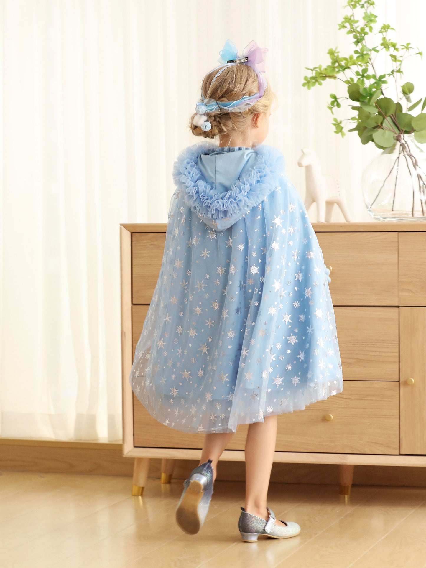 Princess Cape Cloak Costume Girls Elsa Cinderella