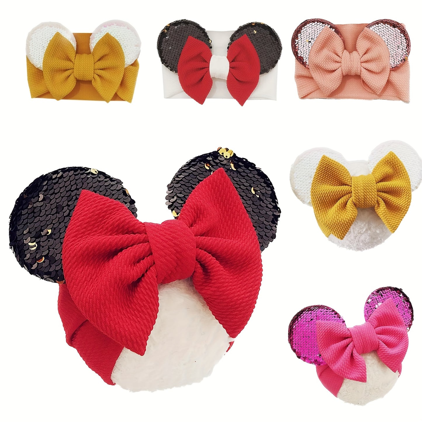 Minnie Mouse Headband Turban Kids Accessory individual and sets