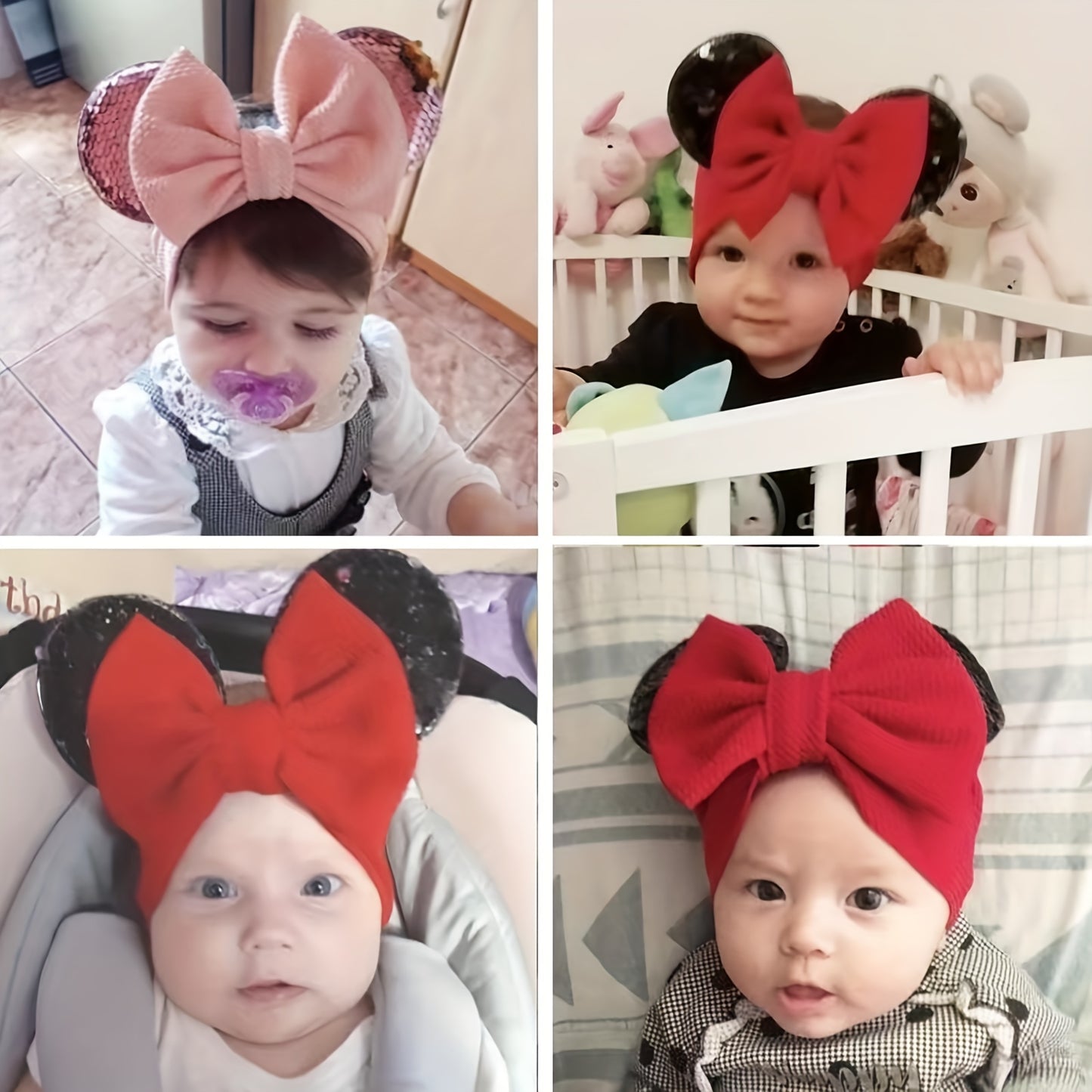 Minnie Mouse Headband Turban Kids Accessory individual and sets