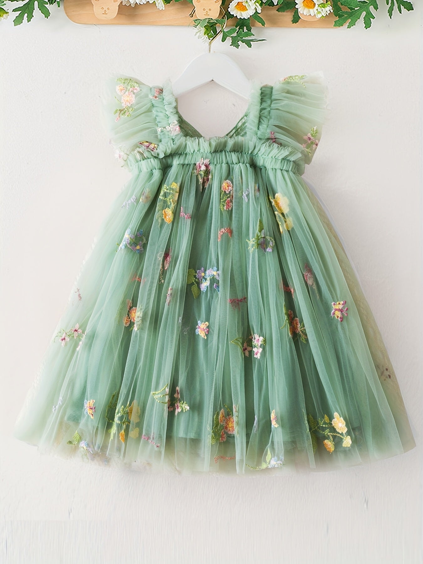 Butterfly Fairy Tutu Dress Kids Infant Tinkerbell