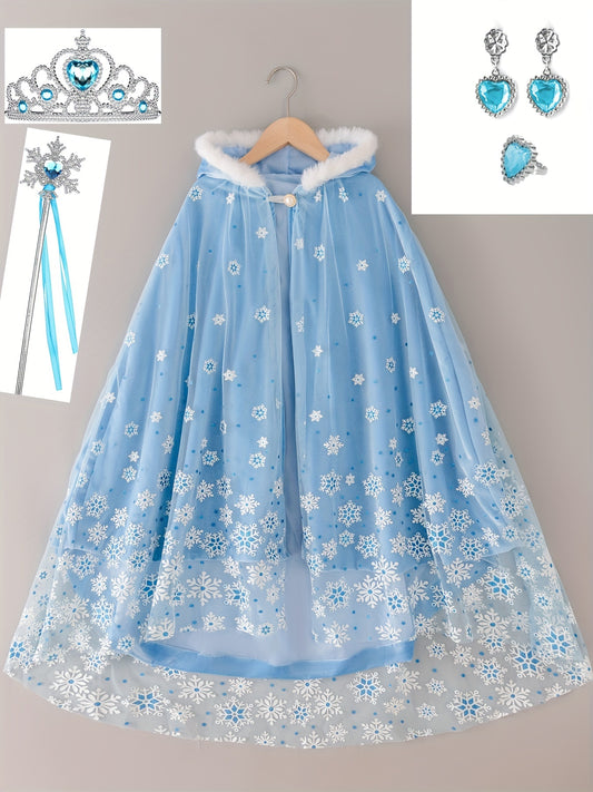 Princess Cloak Cape Elsa Costume Kids