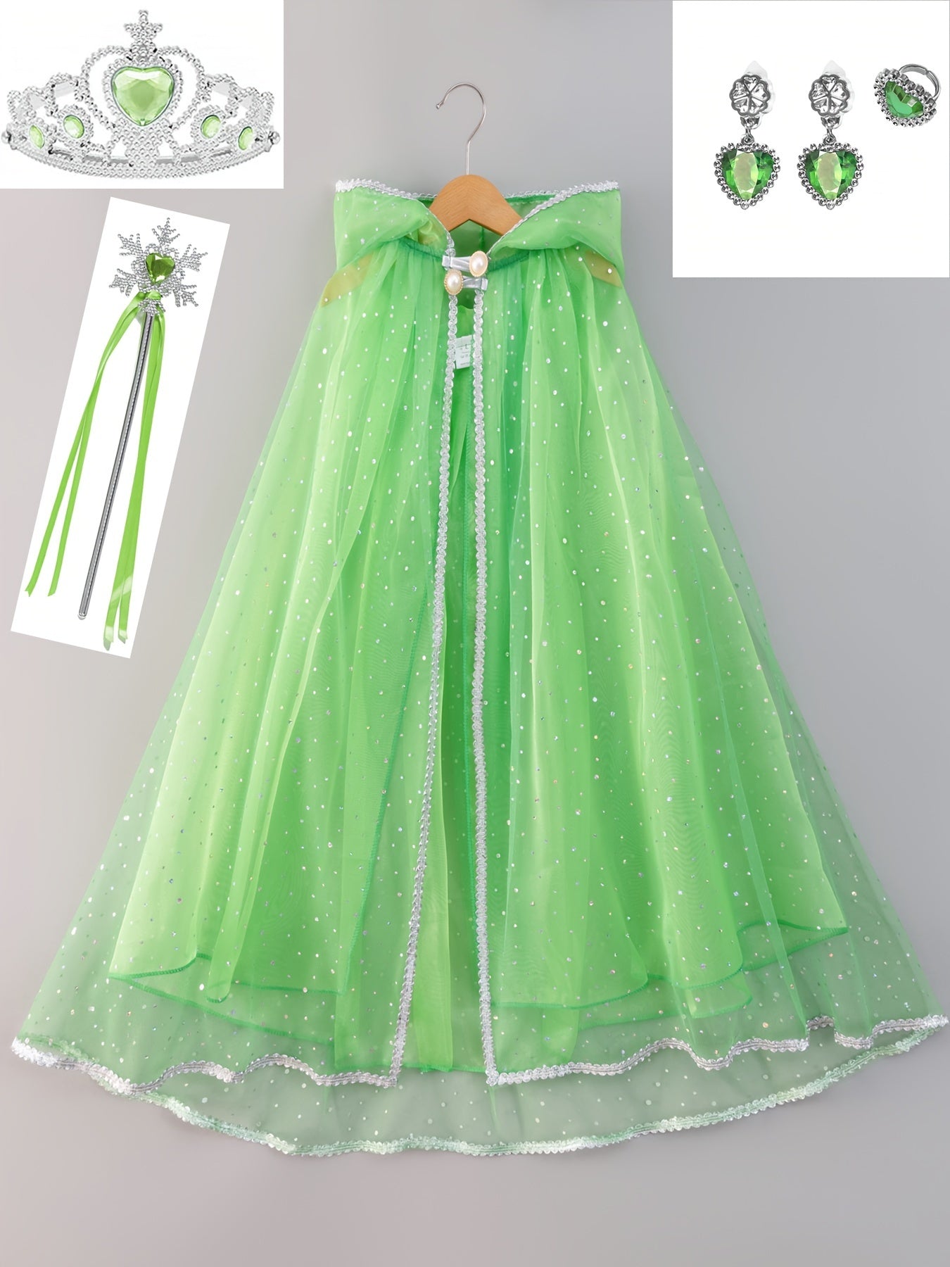 Princess Cape Tinkerbell Fairy Costume Kids Tiana TInkerbell