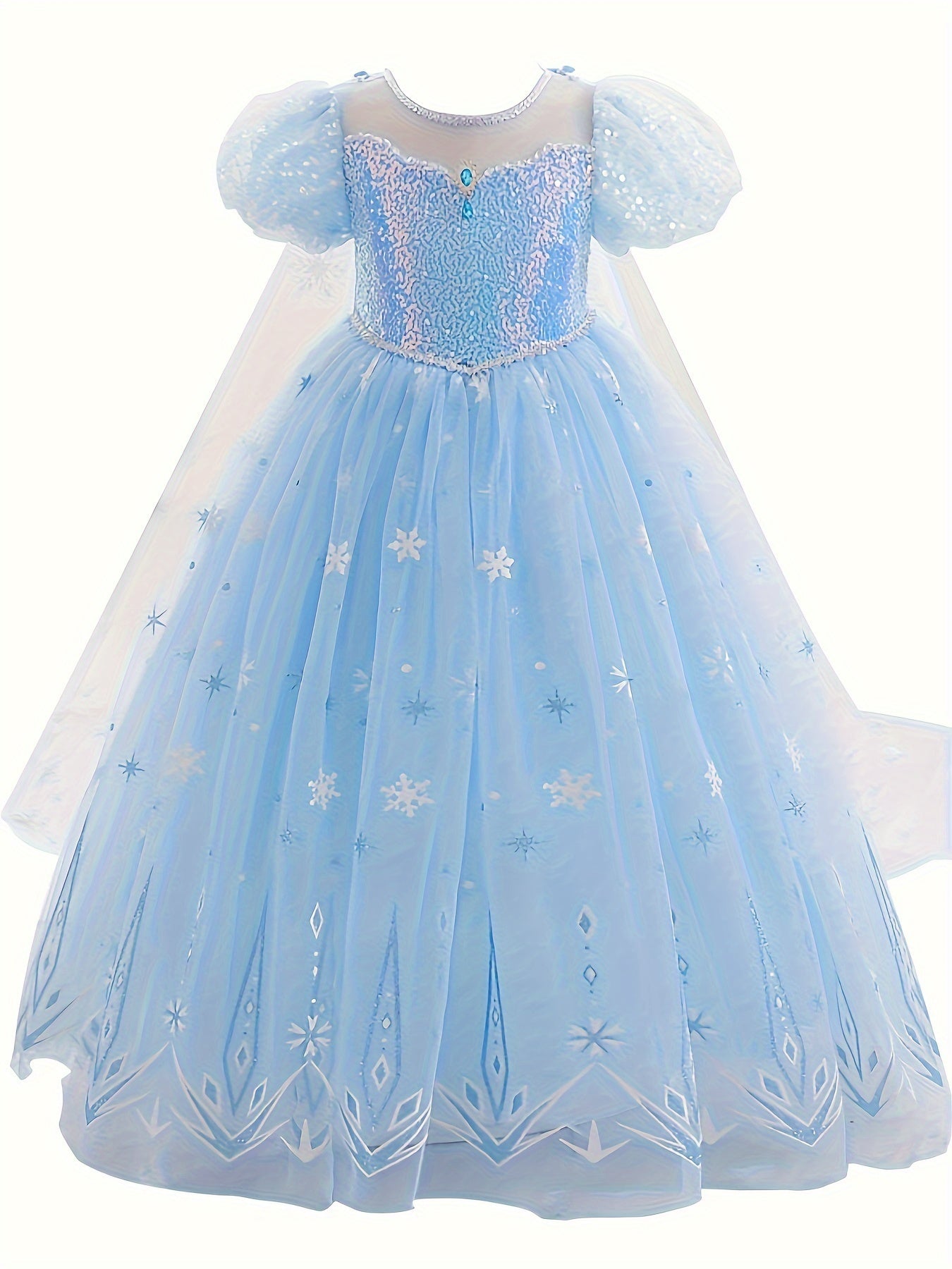 Princess Costume Dress Elsa Kids