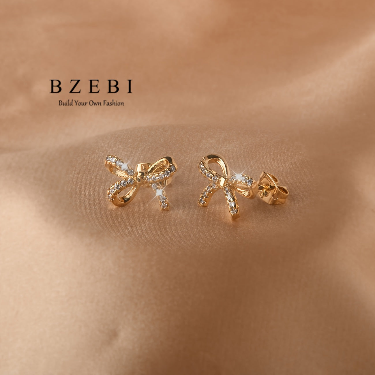 18K Gold Plated Bow knot Stud Earrings