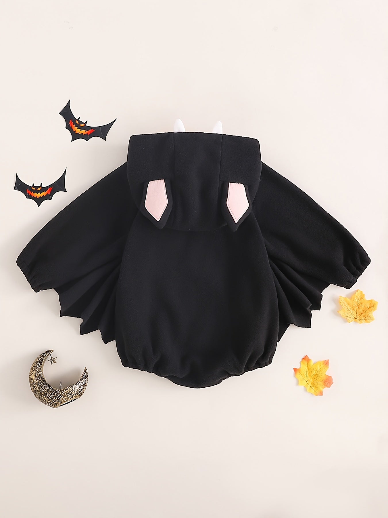 Infant Bat Themed Hooded Bodysuit, Toddler