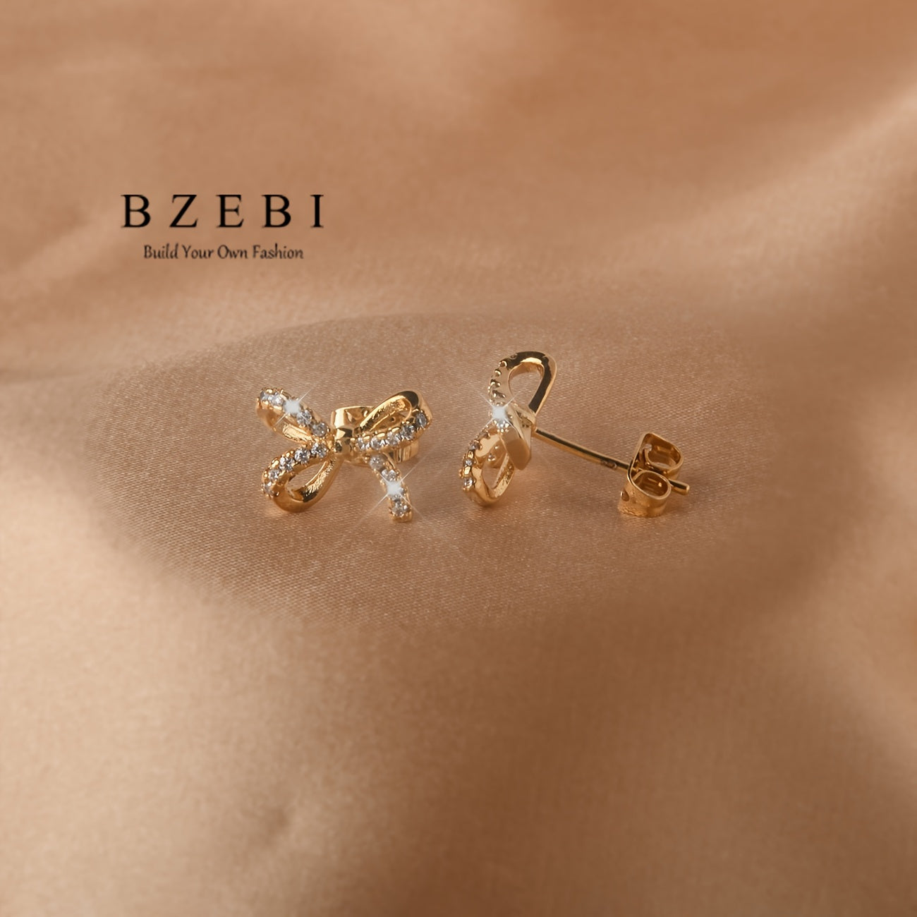 18K Gold Plated Bow knot Stud Earrings