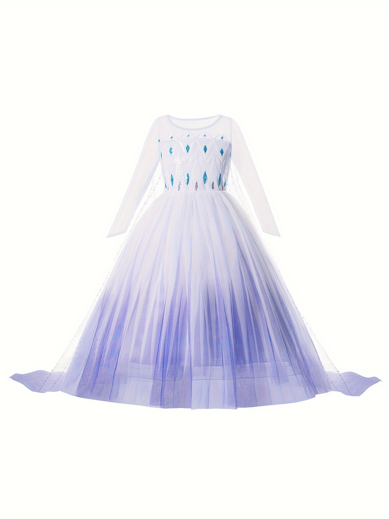 Princess Elsa Snow Queen Dress Costume Kids Beautiful