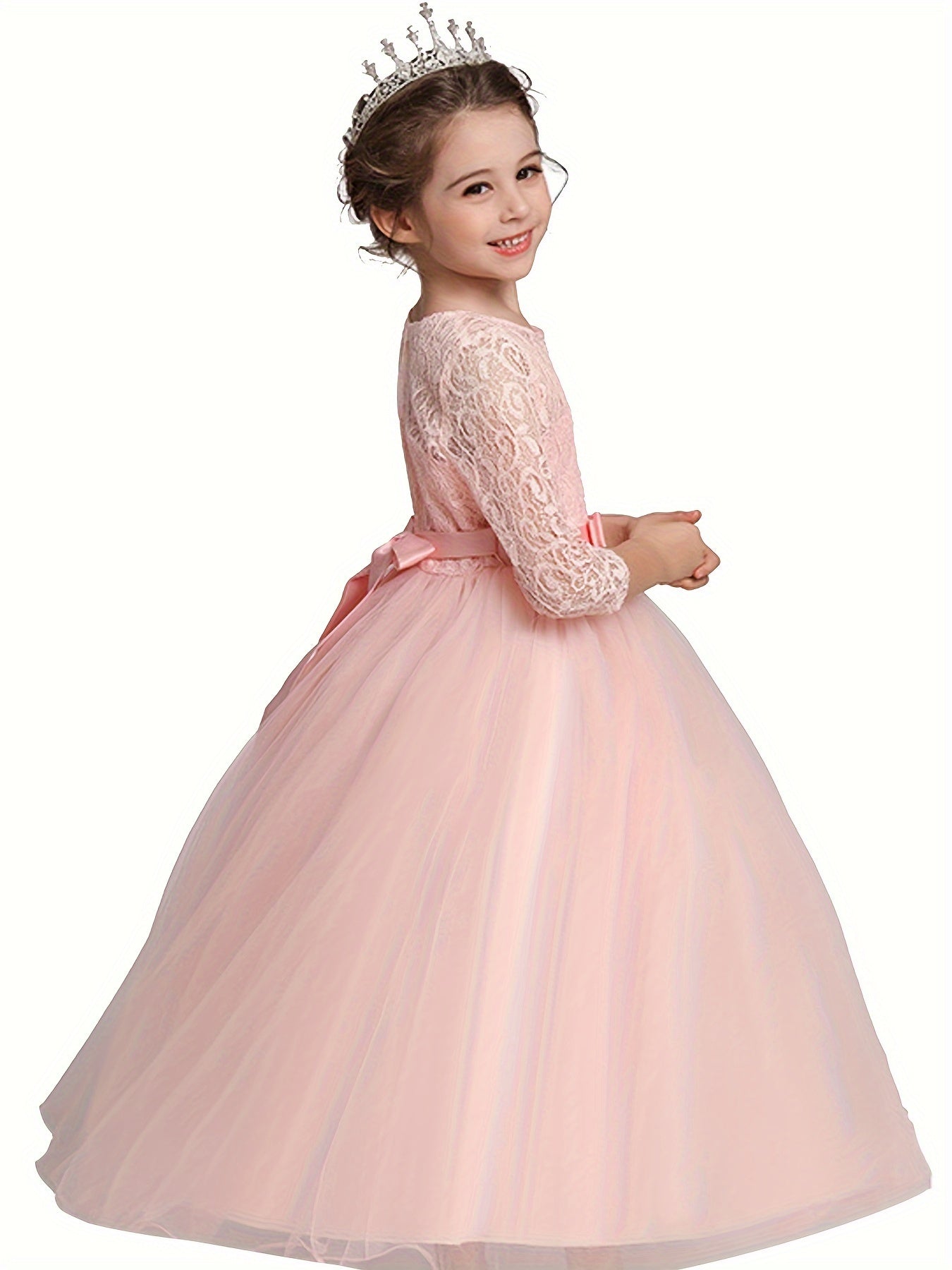 Princess Beauty Pageant Queen Bride Dress Kids