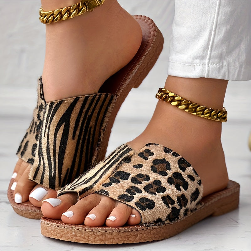 Tiger Leopard Slide Sandal